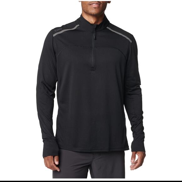 5.11 TACTICAL MEN'S MAX EFFORT 1/4 ZIP PULLOVER, black XL - Picture 1 of 6